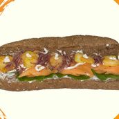 Salmon And Shrimp Sandwich