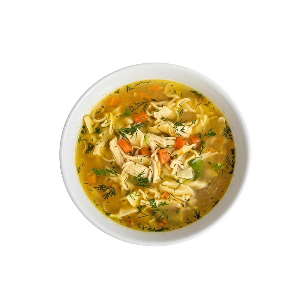 Chicken with vegetables soup
