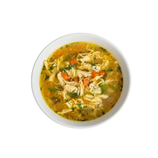 Chicken with vegetables soup